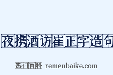 夜携酒访崔正字造句是什么意思的图片